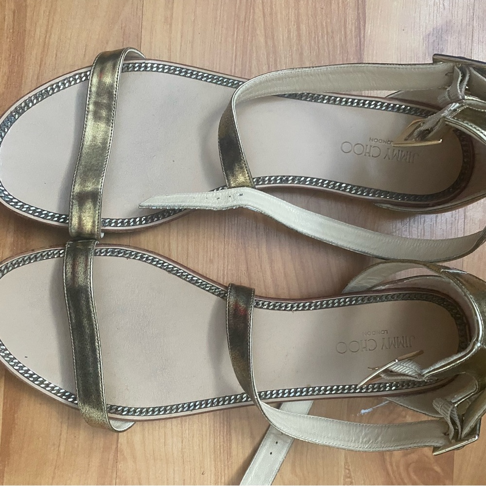 Jimmy Choo Gold Sandals